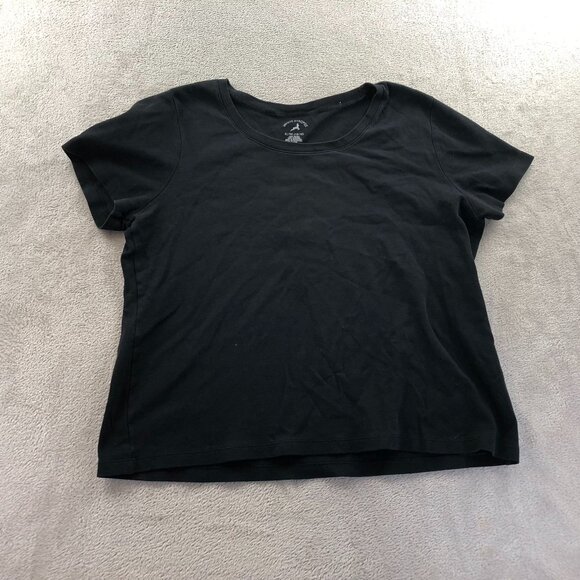 White Stag Womens T-Shirt XL (16/18) Black Short Sleeve Crewneck Casual Tee - Picture 7 of 8